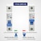 Automation Systems Interconnect Miniature Circuit Breaker, 1 Pole, 32 Amp, 240 Vac, 60 Vdc, C Trip Curve, Ul1077, DIN Rail Mounted NDB2-63C32-1 - alternate 4